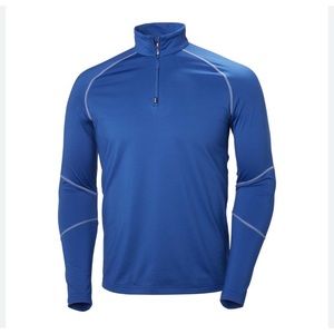 Royal blue and white half zip performance jacket, XL